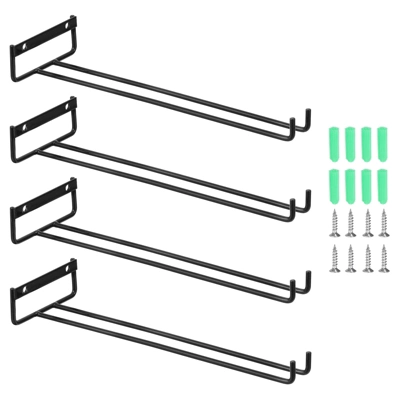 Unique Bargains Wall Mountable Under Cabinet Hanger Wine Glass Rack 4 Set - Image 4