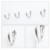 Unique Bargains DIY Bathroom Robe Bag Zinc Alloy Hooks Silver Tone 2 Pcs