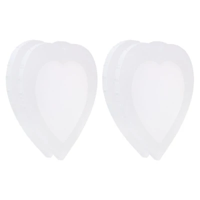 Unique Bargains Heart-Shaped Painting Canvas Panels 4 Pcs White - Image 6