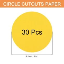 Unique Bargains Blank Smooth Circle Cardstock For DIY Crafts Classroom Decoration 30 Pcs