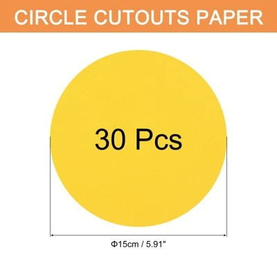 Unique Bargains Blank Smooth Circle Cardstock For DIY Crafts Classroom Decoration 30 Pcs
