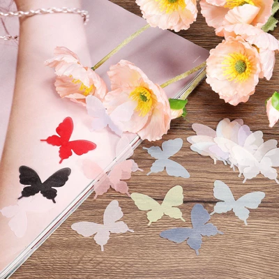 Unique Bargains Crafts DIY Wedding Organza Butterfly Ornament Appliques 20 Pcs - Image 4