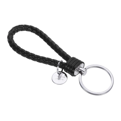 Unique Bargains Braided PU Leather Keychain With Stainless Steel Key Ring - Image 3