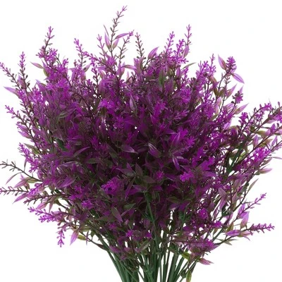 Unique Bargains Decor Lavender Artificial Flowers 12.6" 8 Pcs - Image 8