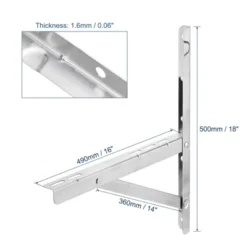Unique Bargains Condenser Ductless AC Stainless Steel Split Wall Bracket