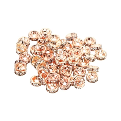 Unique Bargains Rhinestone Small Round Bulk Glass Spacer Beads For Jewelry Making 100 Pcs - Image 4