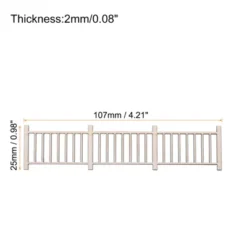 Unique Bargains Wood Miniature DIY Decorative Garden Fence 4.21 Inch 2 Pcs