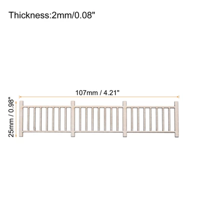 Unique Bargains Wood Miniature DIY Decorative Garden Fence 4.21 Inch 2 Pcs