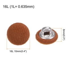 Unique Bargains Metal Shank Round Cloth Covered DIY Sewing Buttons 20 Pcs