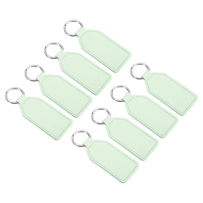 Unique Bargains PU Leather Keychain Blanks With Key Ring For DIY Laser Engraving 8 Pcs - Image 7