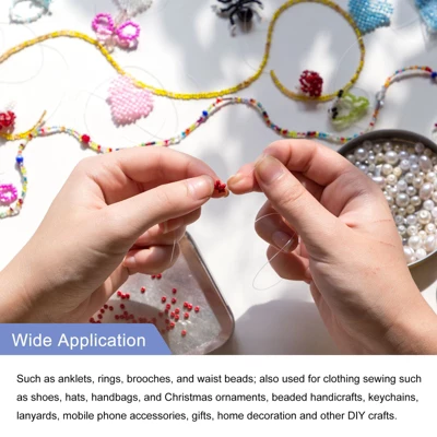 Unique Bargains Mini Smooth Loose Glass Bugle Beads For DIY Earrings Necklaces Making 1200 Pcs - Image 4