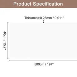 Unique Bargains Wallpaper, Peel And Stick Wallpaper Contact Paper Solid Color Vinyl Self-Adhesive Wall Paper Decorative White 197"x15.7"