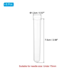 Unique Bargains Plastic Tube Portable Sewing Knitting Storage Holders 6 Pcs