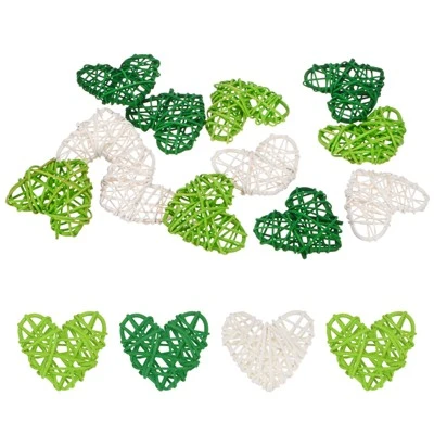 Unique Bargains Heart Shaped Wicker Rattan Balls 2.4 Inch Decorative 12 Pcs - Image 9