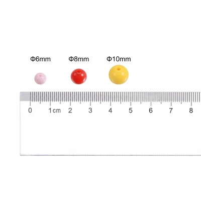 Unique Bargains Loose Craft DIY Earring Necklace Making Acrylic Round Beads 900 Pcs - Image 3