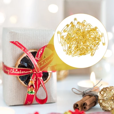 Unique Bargains Clothes Trimming Metal Safety Pins With A Plastic Bag Gold Tone 90 Pcs - Image 4