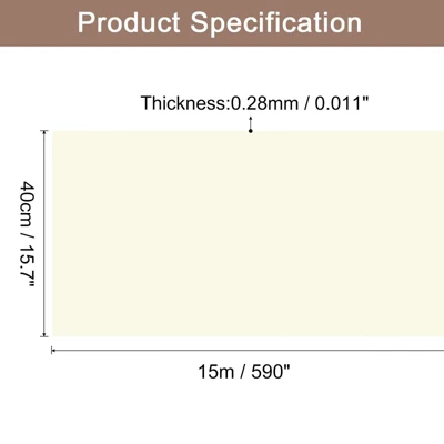 Unique Bargains Wallpaper, Peel And Stick Wallpaper Contact Paper Solid Color Vinyl Self-Adhesive Wall Paper Decorative Cream Yellow 590" X 15.7"