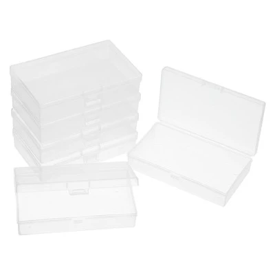 Unique Bargains Plastic Bead Art Craft Jewelry Storage Rectangle Boxes Clear 12 Pcs - Image 6
