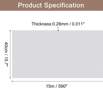 Unique Bargains Wallpaper, Peel And Stick Wallpaper Contact Paper Solid Color Vinyl Self-Adhesive Wall Paper Decorative Grey 590" X 15.7"