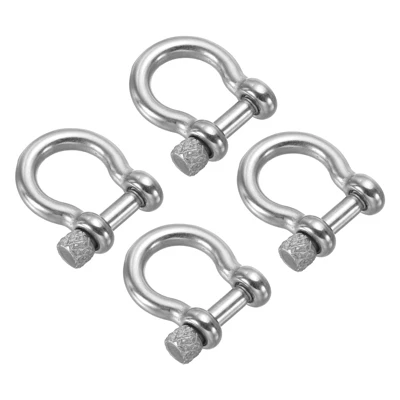 Unique Bargains Stainless Steel Small D-Ring Shackles For DIY Craft 4 Pcs - Image 5