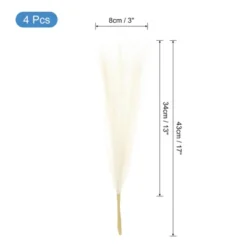 Unique Bargains Home Artificial Decoration Dried Plants 4 Pcs