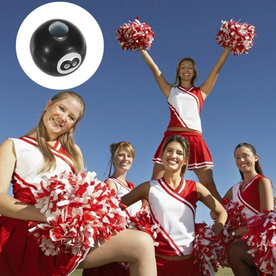 Unique Bargains Smooth Acrylic DIY Craft Sports Ball Beads Black 0.47 Inch 40 Pcs - Image 5