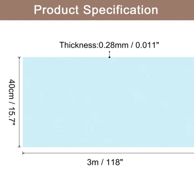 Unique Bargains Wallpaper, Peel And Stick Wallpaper Contact Paper Solid Color Vinyl Self-Adhesive Wall Paper Decorative Blue 118" X 15.7"