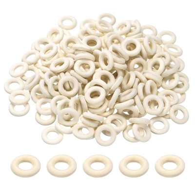 Unique Bargains Smooth Natural Unfinished Small Solid Wood Craft Ring 250 Pcs - Image 5