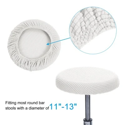Unique Bargains Non-Slip Washable 11"-16'' Elastic Round Bar Stool Seat Cushions For Chair Stool 2 Pcs - Image 2