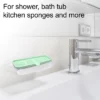 Unique Bargains Soap Dish Soap Cleaning Storage For Bathroom Kitchen Silicone 1Pcs