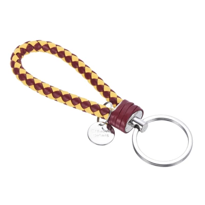 Unique Bargains Braided PU Leather Wallet Keychain With Stainless Steel Key Ring - Image 18