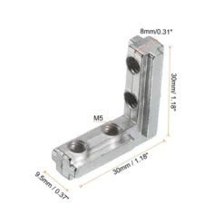 Unique Bargains Zinc Alloy Corner Connectors For 3030 Series L-Shape Interior Joint Brackets