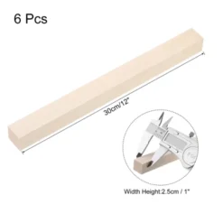 Unique Bargains DIY Craft Activity Kits Cube Carving Wood Sticks 6 Pcs