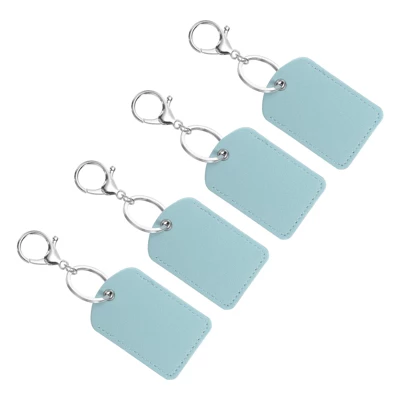 Unique Bargains PU Leather Keychain Fobs With Key Rings For DIY Crafts 4 Pcs - Image 12
