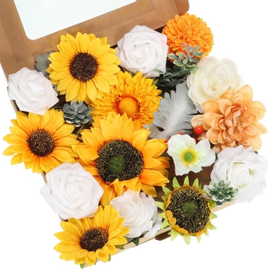 Unique Bargains Silk Mix Artificial Flower Combo Set With Stem - Image 10