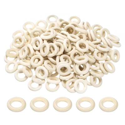 Unique Bargains Smooth Natural Unfinished Small Solid Wood Craft Ring 250 Pcs - Image 6