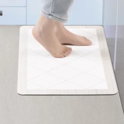 Unique Bargains Non-Slip Waterproof Cushioned Anti-Fatigue Geometry Kitchen Floor Mat