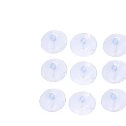 Unique Bargains Home Bathroom Wall Window Plastic Suction Cup Hook Clear Blue 12 Pcs