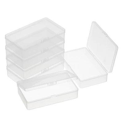 Unique Bargains Plastic Bead Art Craft Jewelry Storage Rectangle Boxes Clear 12 Pcs - Image 7