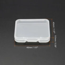 Unique Bargains Square Storage Container With Hinged Lid For Bead Craft