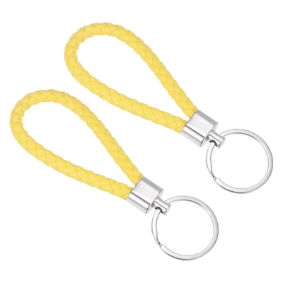 Unique Bargains PU Braided Leather Keychain For Bag Wallet Decoration 2 Pcs - Image 5