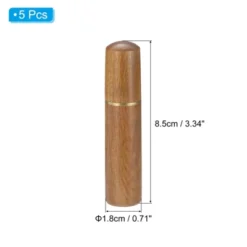 Unique Bargains Wood Portable Sewing Needle Pin Storage Tube Boxes 3.35" X 0.7" 5 Pcs