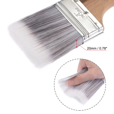 Unique Bargains Nylon Bristle Wall Treatment Tool Paint Brush With Wooden Handle - Image 2