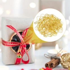 Unique Bargains Knitting Metal Bulb Gourd Safety Pins Gold Tone 100 Pcs