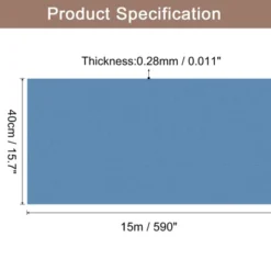 Unique Bargains Wallpaper, Peel And Stick Wallpaper Contact Paper Solid Color Vinyl Self-Adhesive Wall Paper Decorative Dark Blue 590" X 15.7"