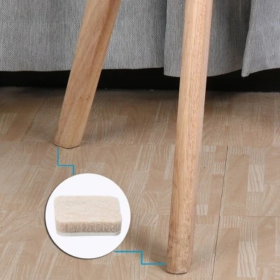 Unique Bargains Furniture Square Self-Stick Non-Slip Anti-Scratch Felt Protector Pads Khaki 0.75" X 0.75" 32 Pcs - Image 5