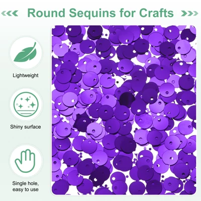 Unique Bargains Sewing Craft DIY Plastic Sequin Embellishments Dark Gold 2000 Pcs