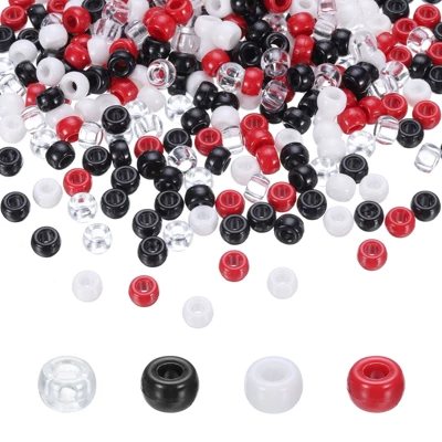 Unique Bargains 4 Assorted Colors Plastic Jewelry Making Pony Beads 1000 Pcs - Image 4