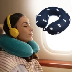 Unique Bargains U Shaped Memory Foam Pillow Neck Pillow Cushion Home Travel Outdoors Pillow Cushion 1Pc