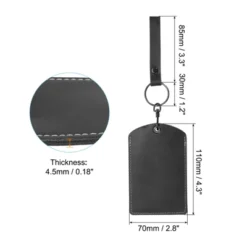Unique Bargains Leather Keychain Blank With Key Rings For DIY Laser Engraving 2 Pcs